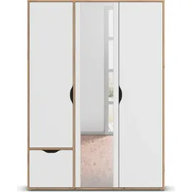 Rauch Drehtürenschrank Narai 140 x 194 x 53 cm Braun/Weiß