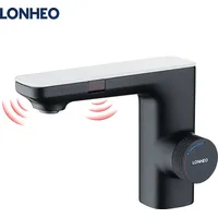 Lonheo Infrarot Sensor Wasserhahn Bad Automatik Waschtischarmatur mit Zwei Infrarotsensor Einhebelmischer Waschbecken Mischbatterie Badarmatur, Sch...