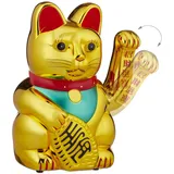 Relaxdays Winkekatze XXL Gold,Grün,Rot