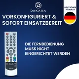 Dakana Fernbedienung für Smart MX 04+ 04+ 04L 04CI 03 Mobilo II Digiquest 6400 Vorkonfiguriert und sofort einsatzbereit - Silber
