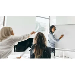 ALLboards Mobiles Whiteboard PREMIUM 160x120cm Magnettafel, Fahrbare Drehtafel, Beidseitig, Magnetisch, Trocken Abwischbar