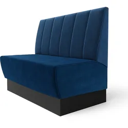 Meyer S | Gastrobank | B:H 200 x 120 cm | Blau | Tief Gestreift | Samt
