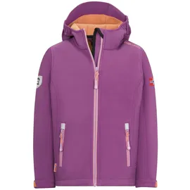 TROLLKIDS Mädchen Trollfjord Softshelljacke, 128 - mallow pink/papaya