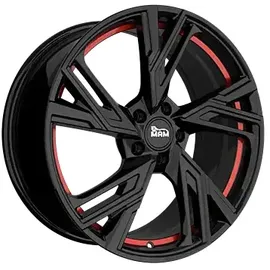mam wheels RS5 8 x 18 5 x 108 ET40 MB72,6 Schwarz/Rot