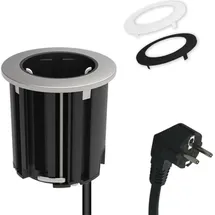 Kalb Material Für Möbel Einbausteckdose 230V Schwarz 2 St.