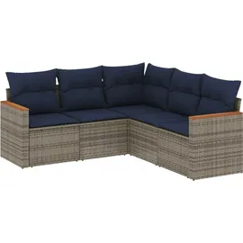 vidaXL Gartensofa-Set 5-tlg. grau