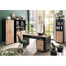 WELLTIME Aino Aktenschrank 65,1 x 41 x 163,6 cm schwarz
