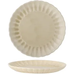 Bloomingville Latina Dessert-Teller, Steingut, Ø 20xH2 cm, natur