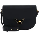 Coccinelle Umhängetasche Dew Crossbody Grained Leather Noir