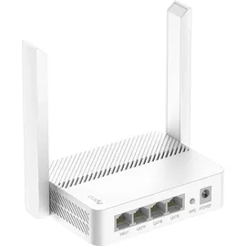 Cudy WR300 Router Wireless Fast Ethernet 300Mbps Single Band 2.4GHz Bianco - Weiß/Silber/Schwarz