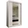 masseno Schwebetürenschrank LUCENZA 120 x 216 x 61 cm Weiß