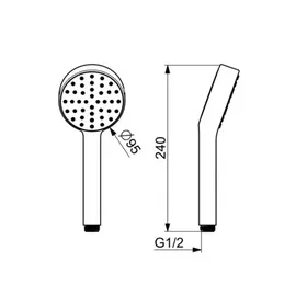 Hansa HANSAMEDIJET Handbrause, 1-strahlig, chrom, 04160180