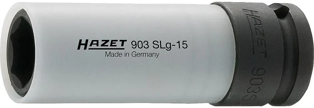 Kraftschraubereinsatz HAZET 1/2'', 6-kant, SW 19, L: 85mm mit Schonhülse
