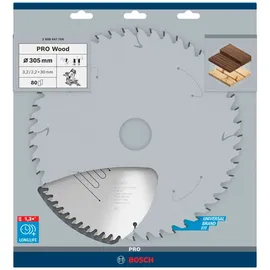 Bosch Kreissägeblatt Optiline Wood für Kapp- und Gehrungssägen 305 x 30 x 3,2 mm 80