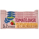 Wasa Knäckebrot Sandwich Käse, Tomate & Basilikum Multipack, 8er Pack (8 x 120 g)