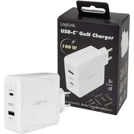 Logilink PA0281 USB Ladegerät 100 W 1x USB-C PD Weiß Innenbereich USB Power Delivery (USB-PD)