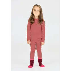Funktionsshirt ZIGZAG "Funktionswäsche-Set Pattani", Kinder, Gr. 98, rot, 45% Wolle, 45% Polyester, 10% Elasthan, unifarben, normal, Rundhals, Langarm, Shirts, mit hohem Merinowolle-Anteil