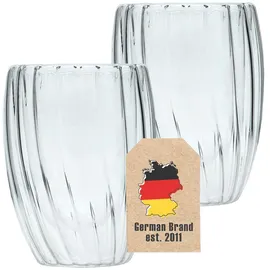 Intirilife Doppelwandiges Thermo Glas 0,21 l 2-tlg.