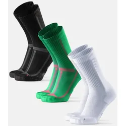 CREW LAUFSOCKEN FÜR LANGE DISTANZEN - 3-Pack - Schwarz | Grün | Weiß - 43-47