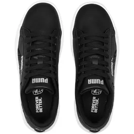 Puma Smash Platform V3 Laser Cut Plateau Sneaker Damen 02 black/strong gray/silver 38