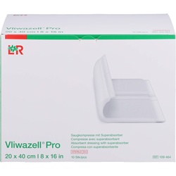 Vliwazell pro Superabsorb.kompr.steril 20x40cm 10 ST