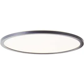 Lightbox LED Deckenaufbau-Paneel | Ø 42 cm | Wand- & Deckenpanel mit Memory Funktion & Nachtlicht & Timer | dimmbar per Fernbedienung | CCT | 2900 lm | 3000-6500 K | aus Kunststoff in Schwarz/Weiß