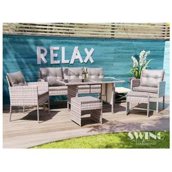 Swing&Harmonie Sydney Polyrattan Sitzgruppe Esstisch Lounge Sitzgarnitur Essgruppe Gartenmöbel Set - versch. Ausführungen