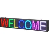 Mophorn - vevor Programmierbares LED-Schild, P10 Vollfarb-LED-Scrolling-Panel, DIY-Anzeigetafel, WIFI-USB-Steuerung, Lauftexte, Uhrzeiten & Bilder