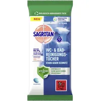 Sagrotan SAGROTAN® Desinfektionstücher WC & Bad 1-lagig weiß, 60 Tücher