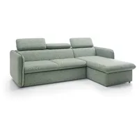 Xlmoebel Ecksofa Moderner Eckcouch-Schlafsessel mit vielfältigen Funktionen aus Leder, Hergestellt in Europa grau|grün