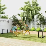 Homcom Fußballtor Schwarz 90 x 36 x 60 cm