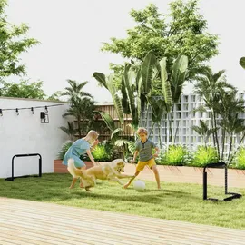 Homcom Fußballtor Schwarz 90 x 36 x 60 cm