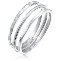 Elli Ring 925 Sterling Silber Ring Set in Silber | Gr.: 58