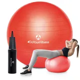 #DoYourFitness Gymnastikball inkl. Ballpumpe | Fitness Sitzball in 55cm bis 85cm | Anti-Burst | Trainingsball für Yoga, Pilates, Gym, Büro & Schwangerschaft | Fitnessball & Balance für Core-Training