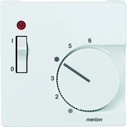 Merten Zentralplatte Raumtemp polarweiß mit System M 536119 div.Symbole