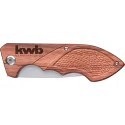kwb 021990, Messer mit Feststellklinge, EDC-Messer, Absetzpunkt, Holz, Braun, Ed