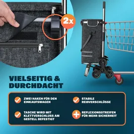 monzana 3in1 Einkaufstrolley schwarz 0,44 m