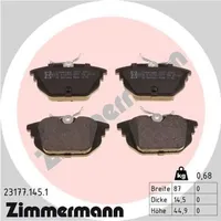 ZIMMERMANN Bremsbelagsatz, Scheibenbremse