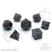 glassstaff Crit Stones Elysian Trails Metal RPG Dice Set