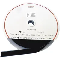 FASTECH® Klettband zum Aufkleben Hotmelt Haftteil (L x B) 25000mm x 20mm Schwarz 25m