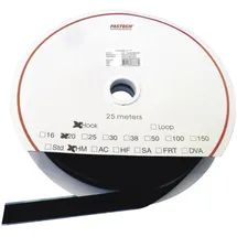 FASTECH® Klettband zum Aufkleben Hotmelt Haftteil (L x B) 25000mm x 20mm Schwarz 25m