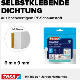 Tesa Dichtband tesamoll 6 m x 0,9 cm