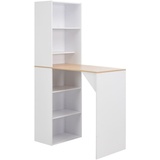 vidaXL Bartisch mit Schrank Weiß 115x59x200 cm