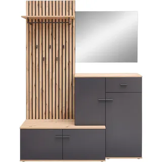 Stella Trading Fynn Kompaktgarderobe 148x199x38 grau