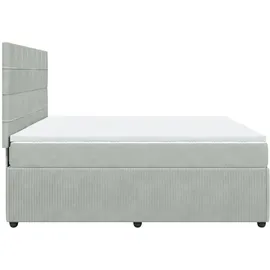 vidaXL Boxspringbett 180 x 200 cm Hellgrau
