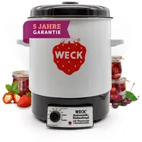 WECK Einkochautomat WAT14 Emaille mit Präzisionsthermostat – 29L Einkochtopf, Glühweinkocher, Dampfentsafter, Einweckautomat – Made in Germany, hochwertig & vielseitig