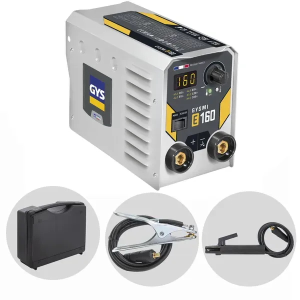 Gys Gysmi E160  Inverter-Schweißgerät (MMA)  Set mit Koffer  Gleichstrom (DC)