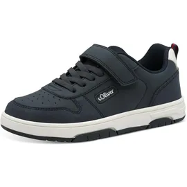 s.Oliver Sneaker flach mit Klettverschluss Bequem, Blau 37 EU