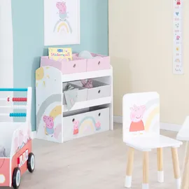 roba Kinderregal Peppa Pig 63,5 x 60 x 30 cm Holz lackiert weiß