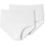 SCHIESSER Maxislip "95/5", Damen, Gr. 50, weiß (100, weiß), Single Jersey, Obermaterial: 95% Baumwolle, 5% Elasthan, unifarben, körpernah, Unterhosen, mit flachen Nähten
